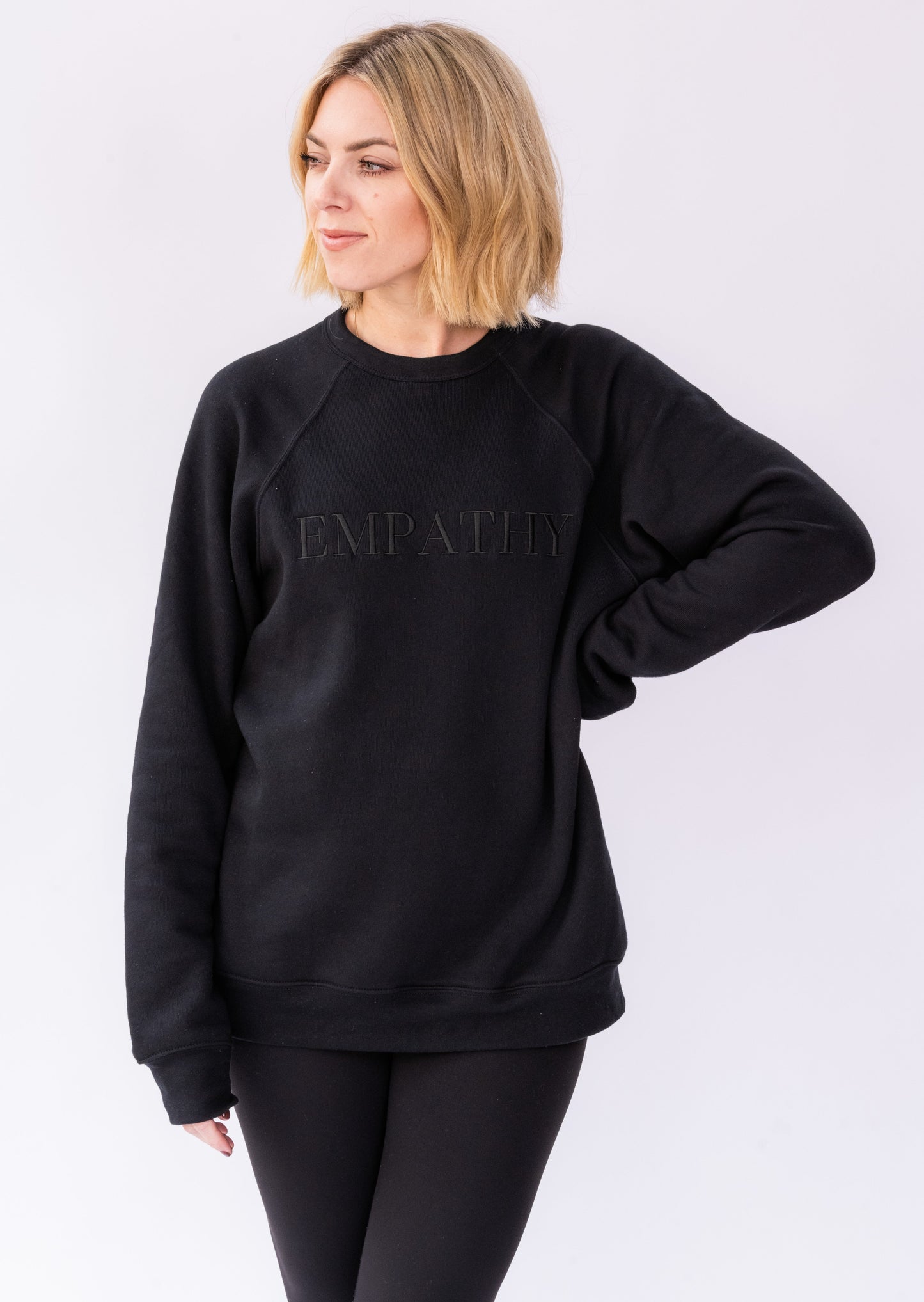 Empathy Black Crewneck