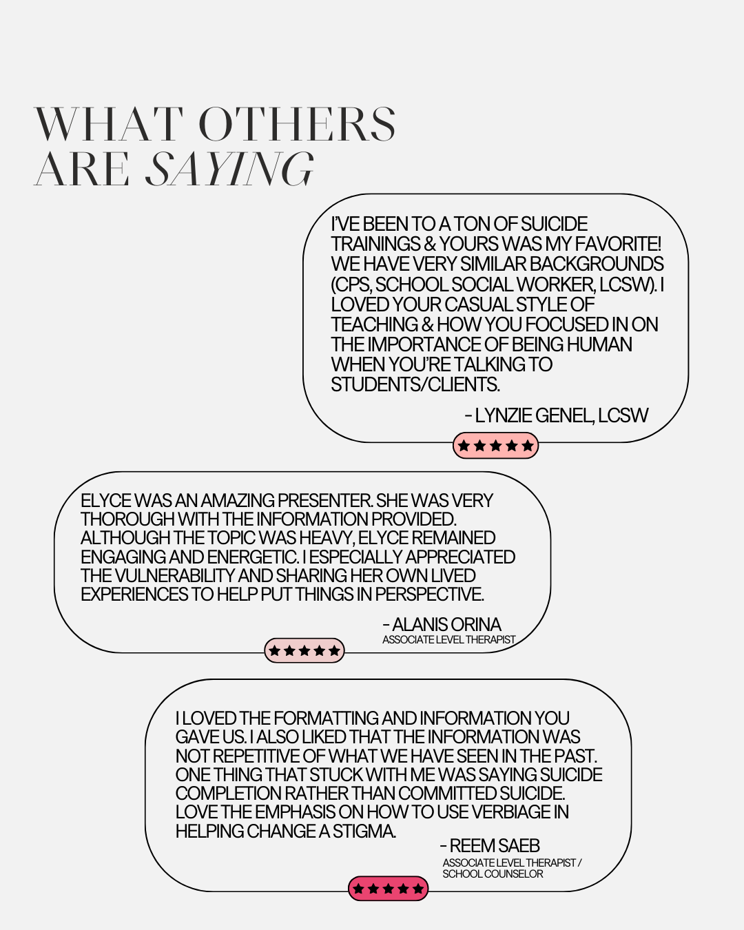 Suicide is Not a Bad Word - A Training for Mental Health Professionals